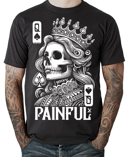 T-shirt – Queen of Spades i Kraniestil
