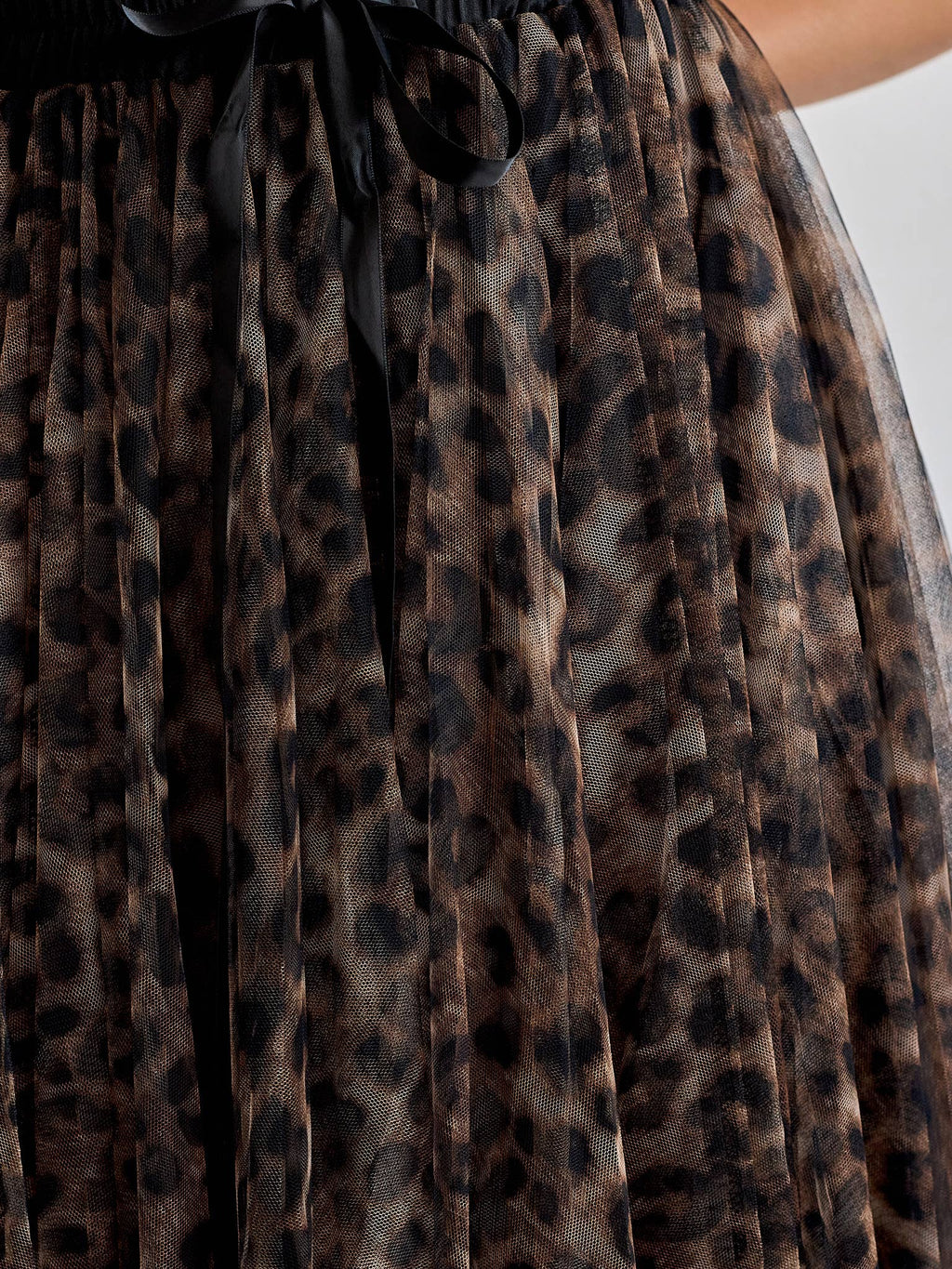 CHOKLATE PARIS - Aria tulle nederdel med stort leopardprint