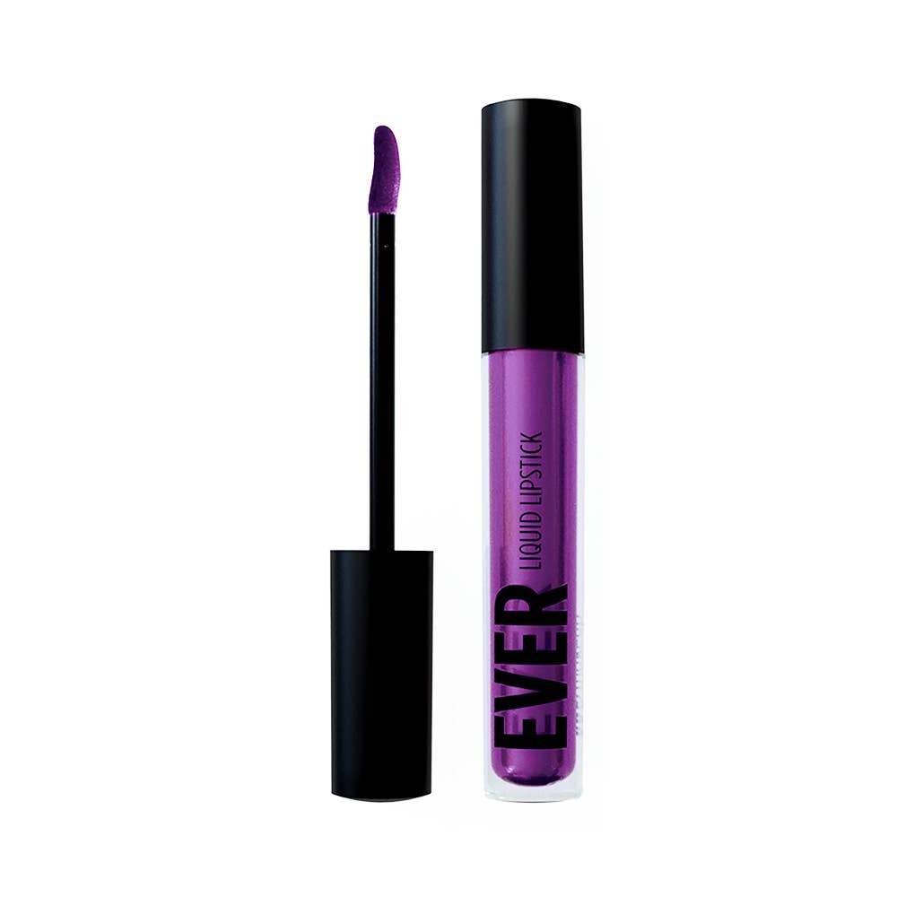 Flydende læbestift 66 Loki Purple – Duokrom blomme – EVER Metal Matte