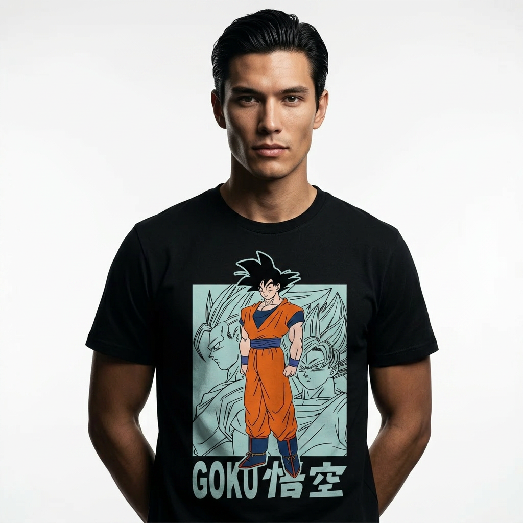 Dragon Ball Z Goku Premium T-Shirt fra Cotton Division