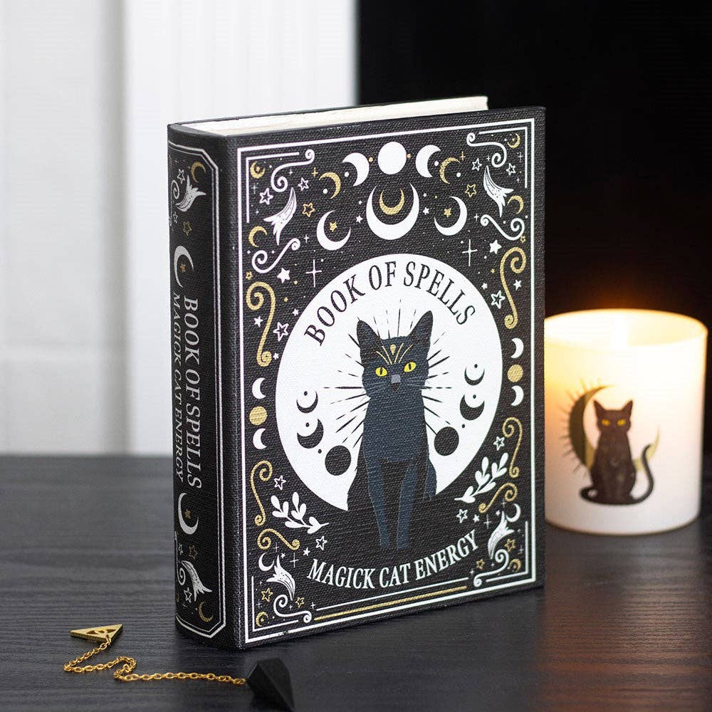 Black Cat Magick bogformet opbevaringsæske