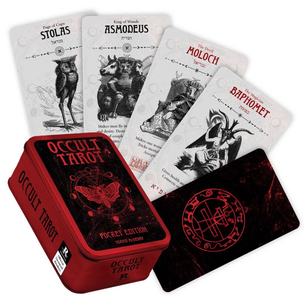Occult Tarot Pocket Edition in Metal Tin fra Rockpool Publishing