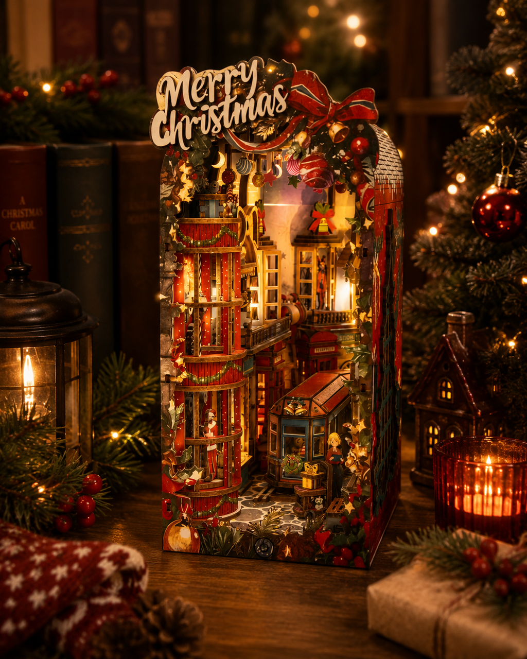 Merry Christmas – Book Nook fra SKY NET