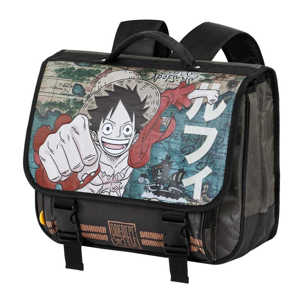 One Piece Skoletaske med Kortmotiv