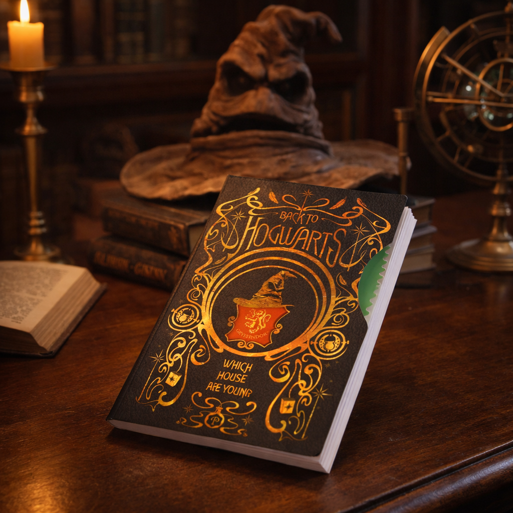 Harry Potter Spinner Notesbog A5 – Hogwarts Sorteringhat