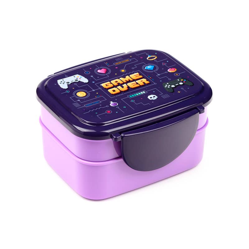 Game Over Clip Lock Bento-madkasse med Bestik – Puckator
