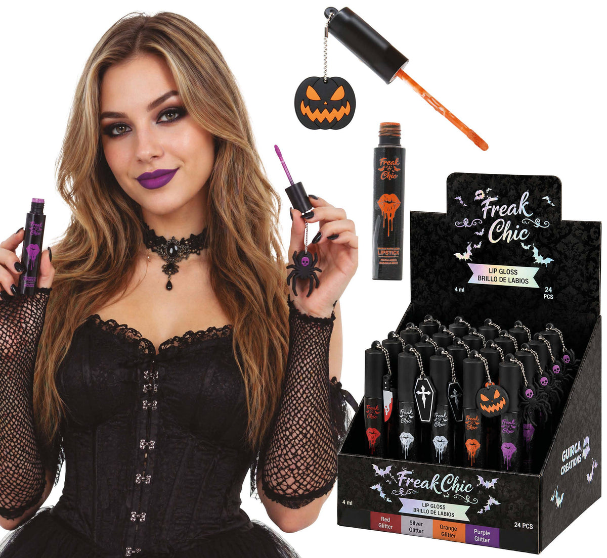 Lipgloss med glitter – Freak & Chic – assorterede farver