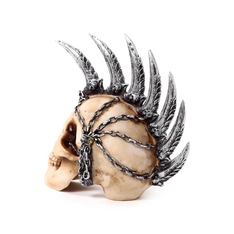 Punk Skull med Mohican, Kæder og Knive