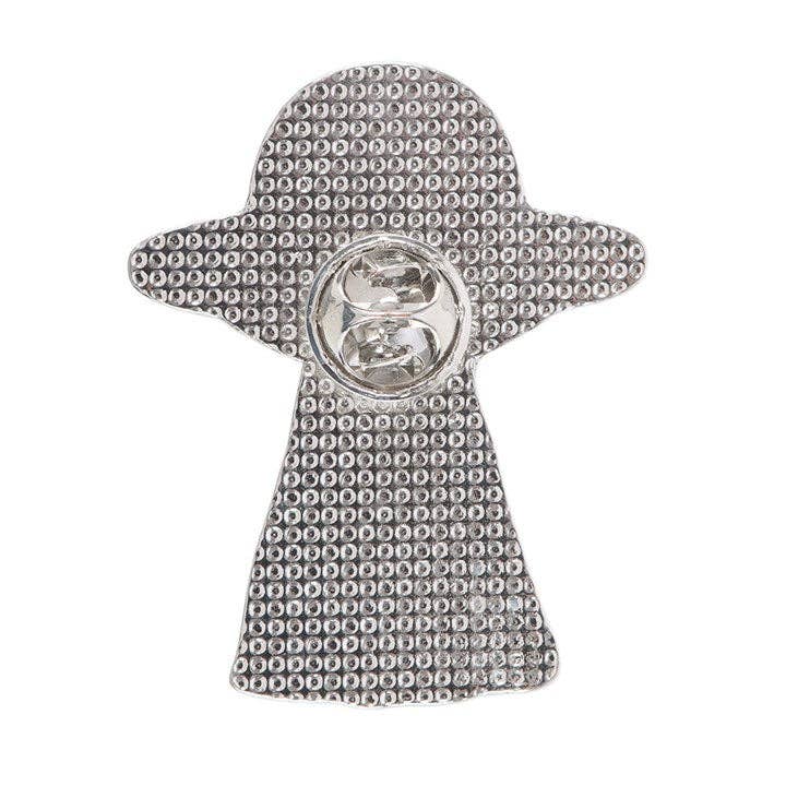 Selvlysende UFO emalje pin badge