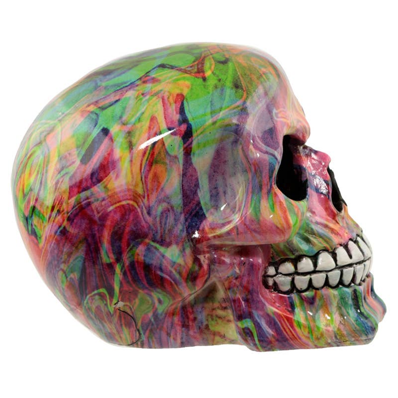 Krystalfigur med regnbue-marmoreffekt i resin