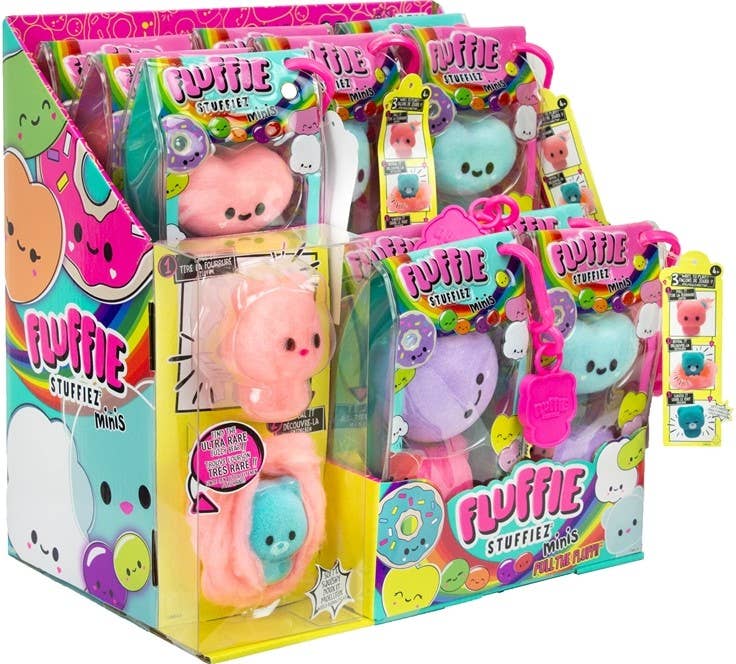 Kiddy-Moov Minis Fluffie Stuffiez – Overraskelses-plysdyr pakke med 2 (assorteret)