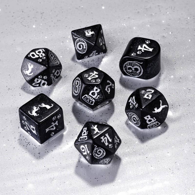 Cats Modern Dice Set Waffle fra Q-Workshop