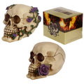 Skull med Lilla Roser