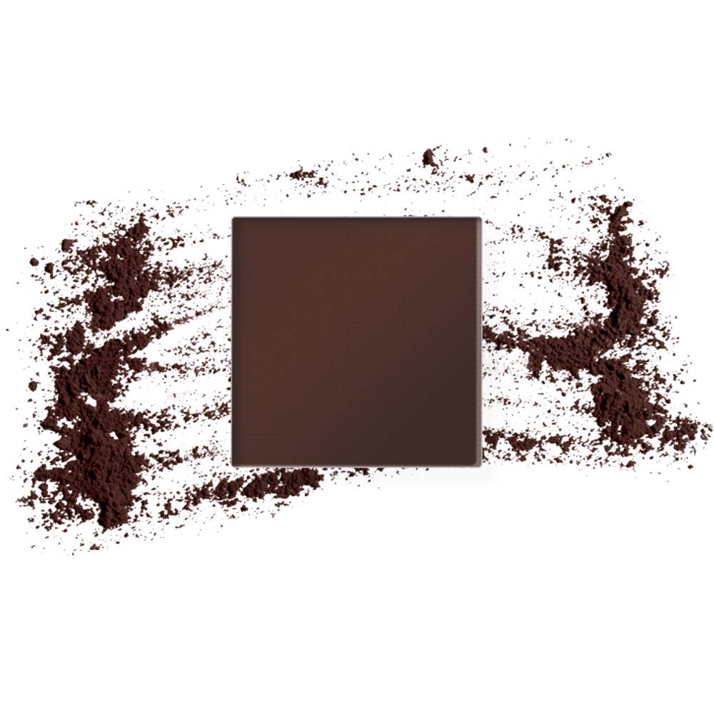 Øjenskygge 121 Amber – mørk chokoladebrun fra We Make-up
