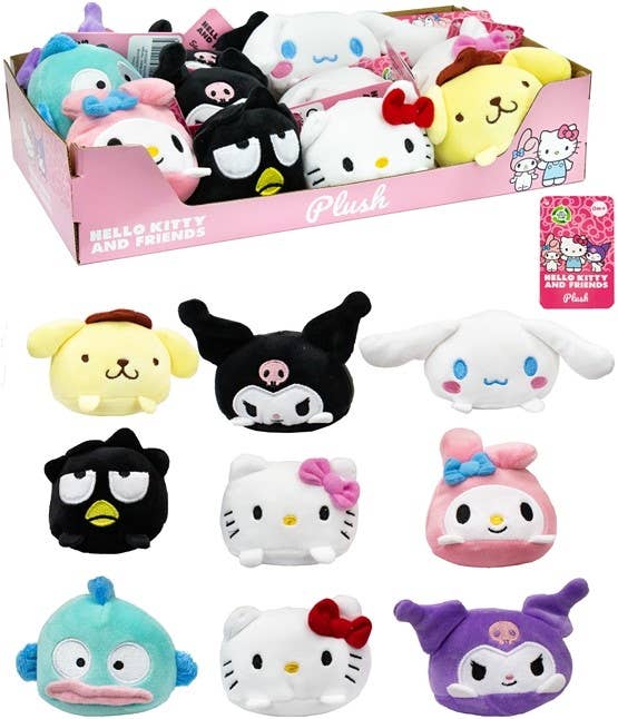 Kiddy-Moov Sanrio Hello Kitty Beanies – 9 assorterede plysfigurer (8 cm)