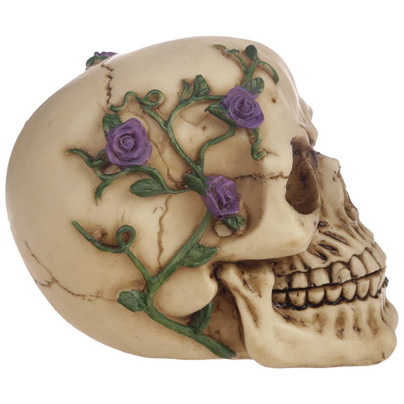 Skull med Lilla Roser