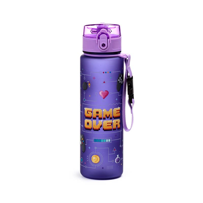 Pop Top Vandflaske 600 ml, Brudsikker – Game Over – Puckator