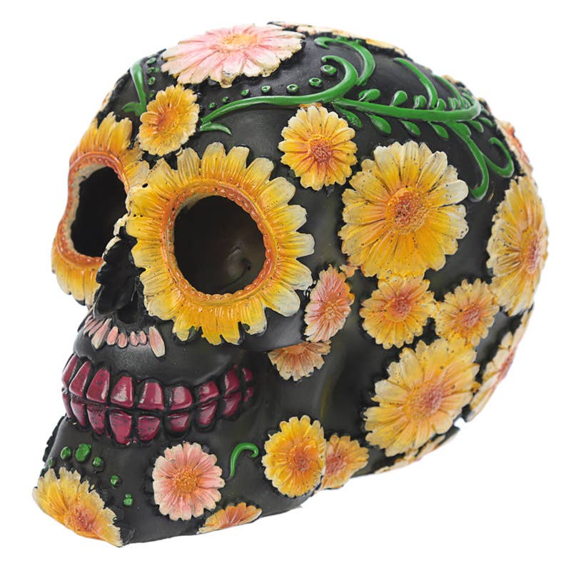 Day of the Dead kranie med margueritter
