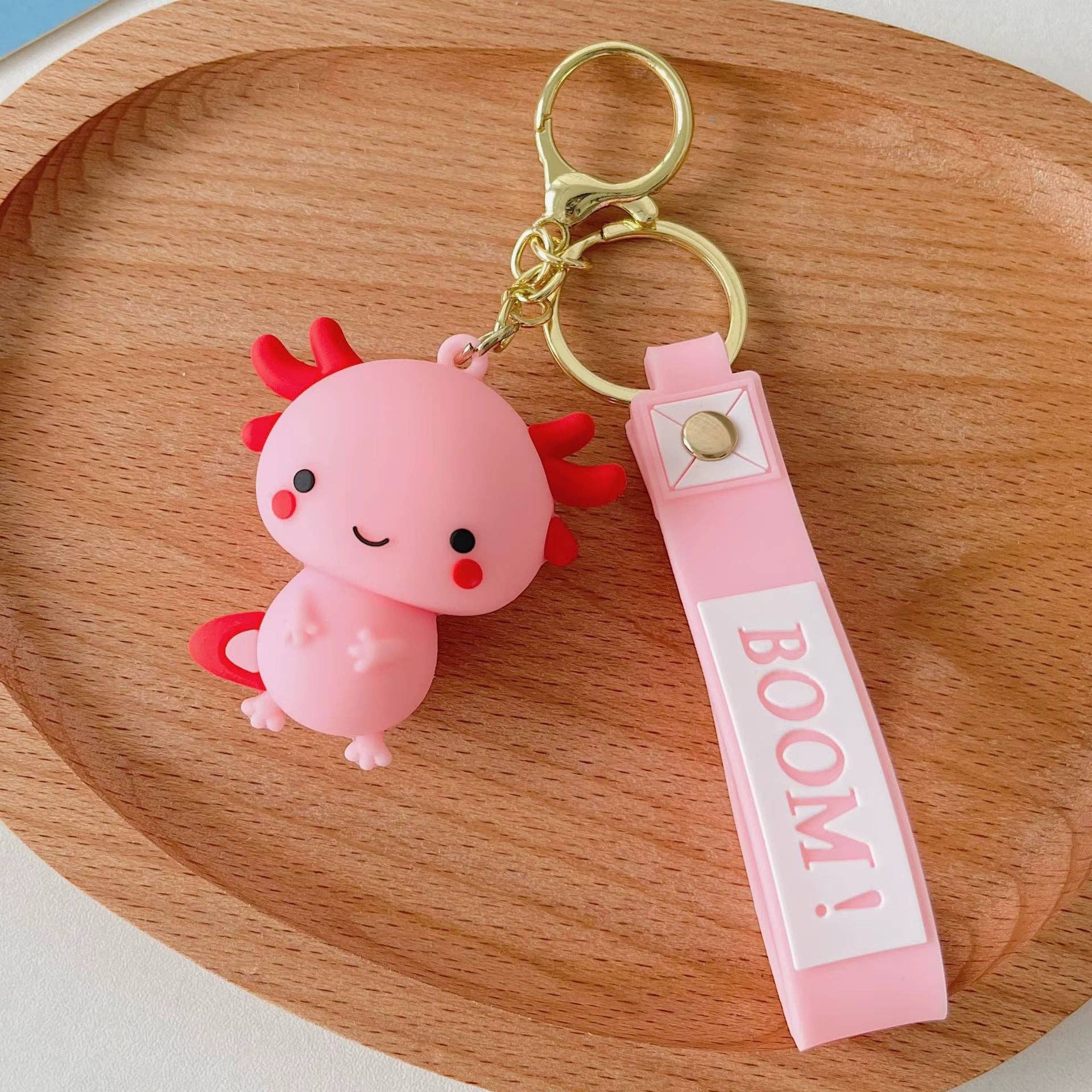 Axolotl Kawaii Nøglering