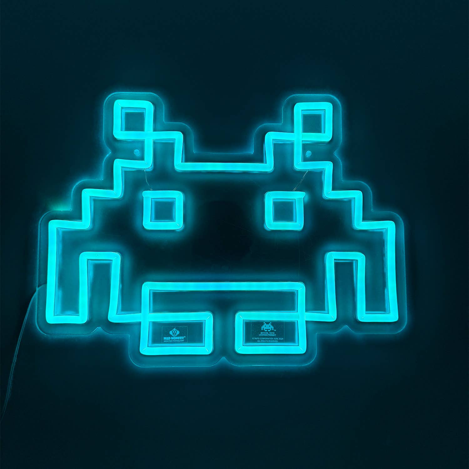 Space Invaders Neon Logo Væglampe
