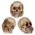 See No Evil Skull Figurer - Sæt med 3
