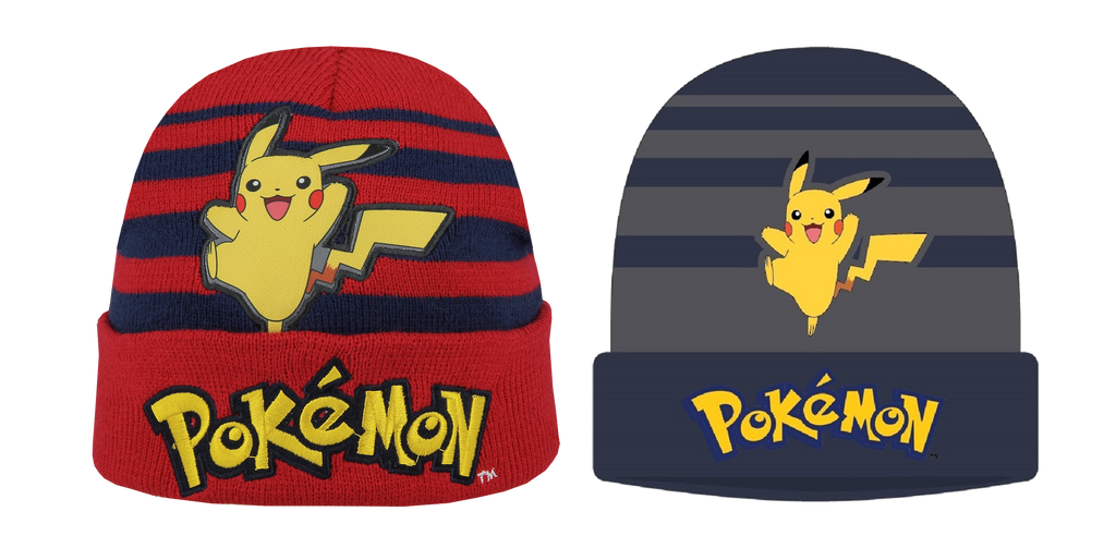Stribet hue med Pikachu-motiv