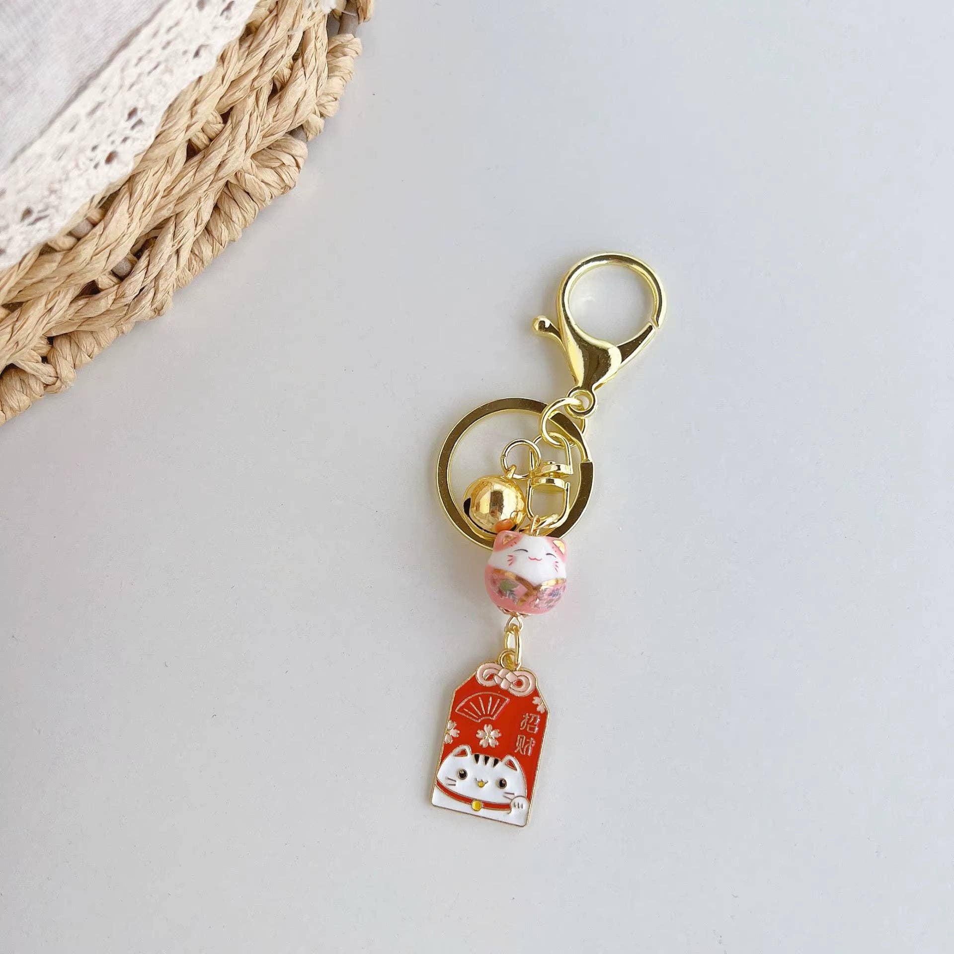 Japansk talisman nøglering – Kawaii Lucky Japan
