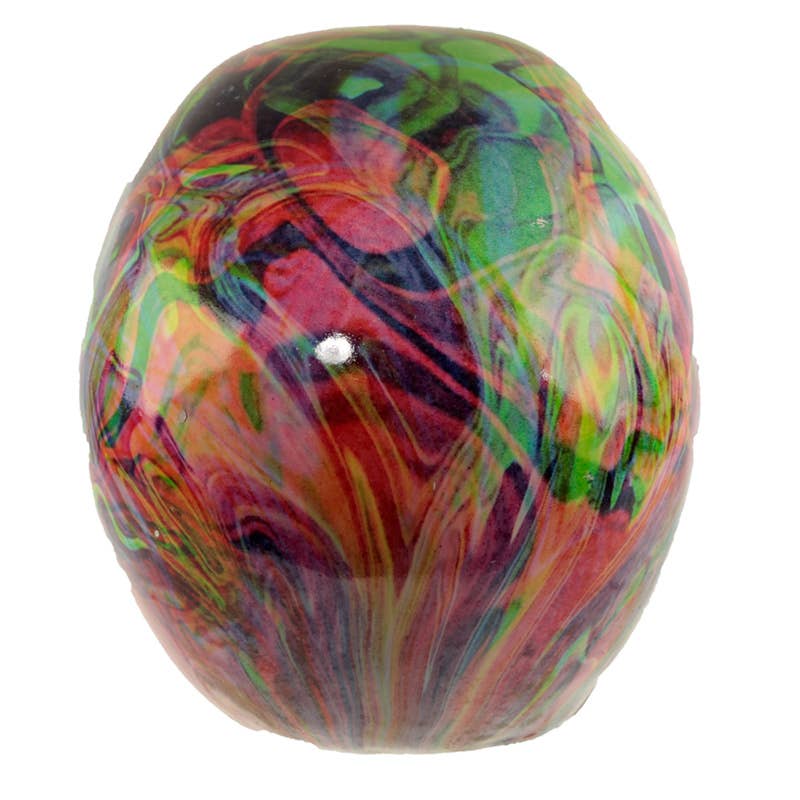 Krystalfigur med regnbue-marmoreffekt i resin