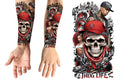 Thug Life – midlertidig tatovering med dødningehoved – 14 × 30 cm