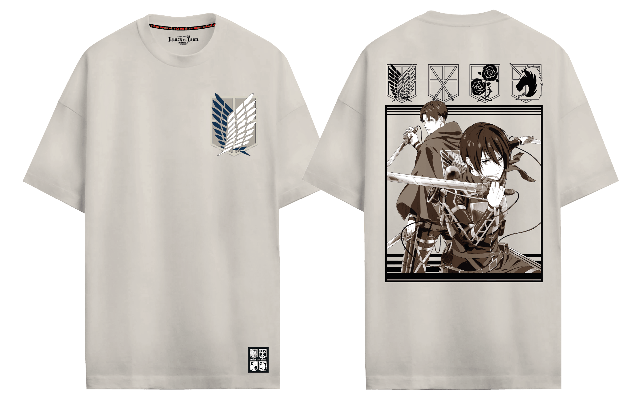 Attack on Titan Oversized T-Shirt fra Cotton Division