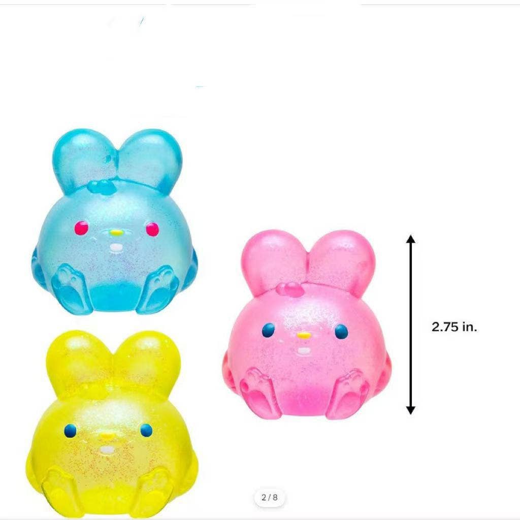 Kanin-squishy – Blødt klemmelegetøj i pastel