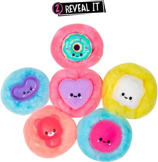 Kiddy-Moov Minis Fluffie Stuffiez – Overraskelses-plysdyr pakke med 2 (assorteret)
