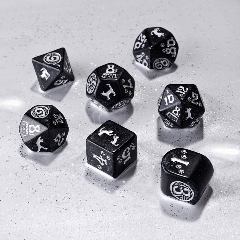 Cats Modern Dice Set Waffle fra Q-Workshop