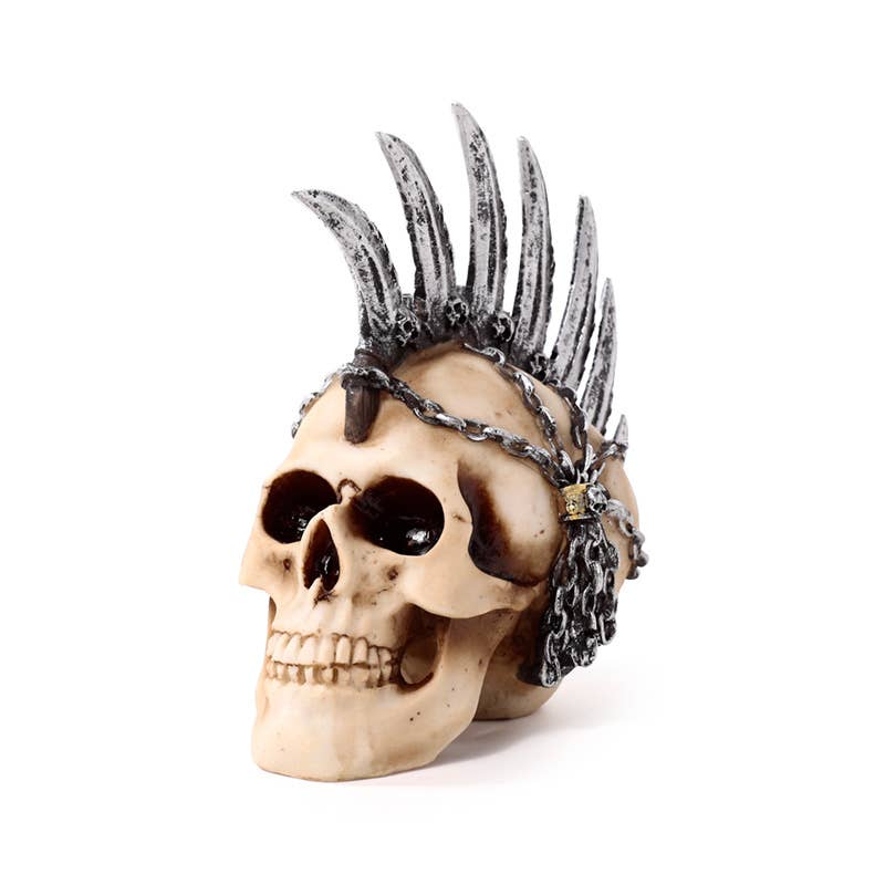 Punk Skull med Mohican, Kæder og Knive