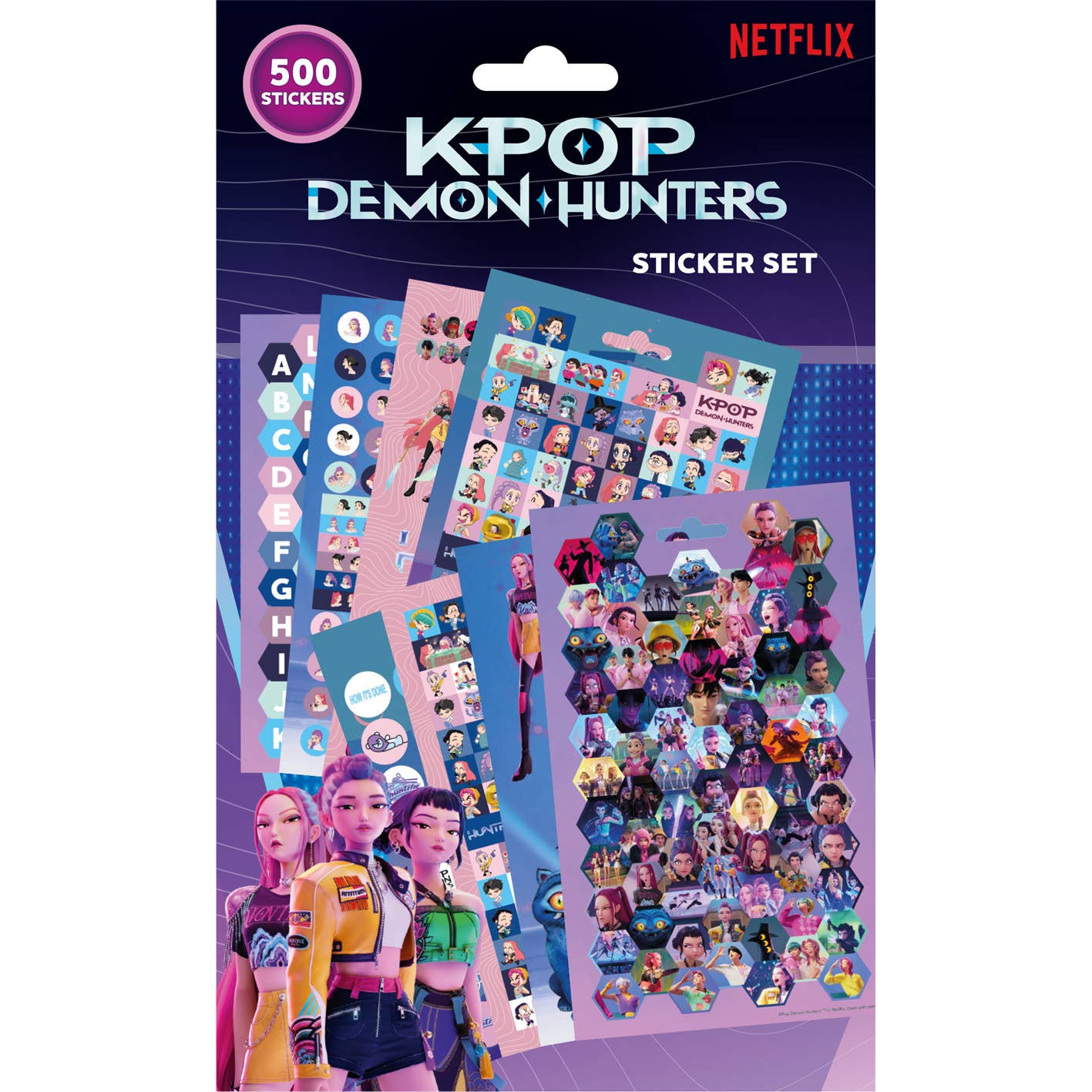 KPop Demon Hunters Klistermærkeark - Sæt med 8