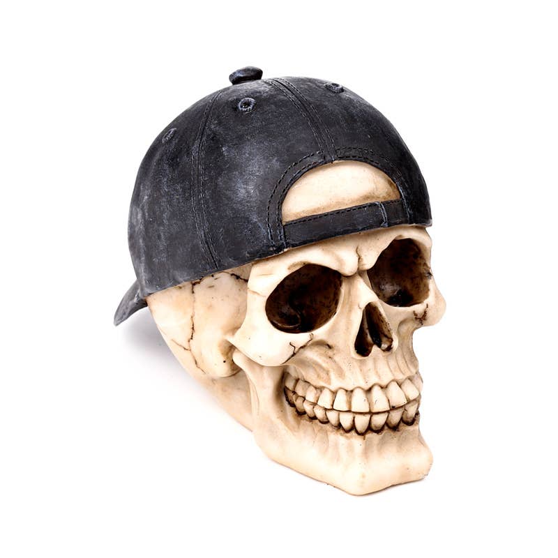 Skull med Omvendt Baseballkasket