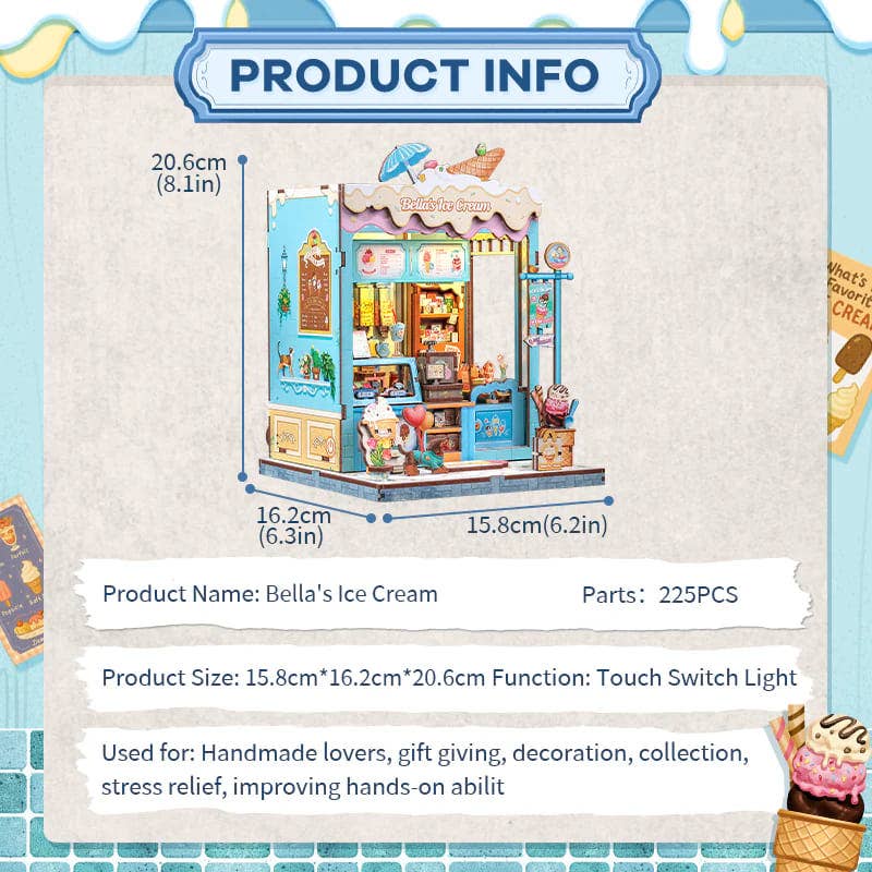 Bella's Ice Cream - Book Nook fra CUTEBEE