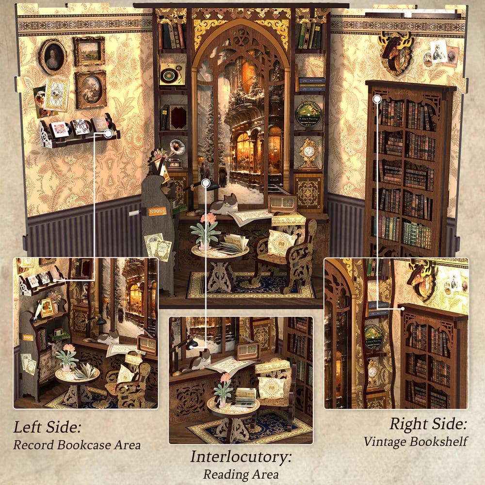 Bookshop Memories - Book Nook fra CUTEBEE