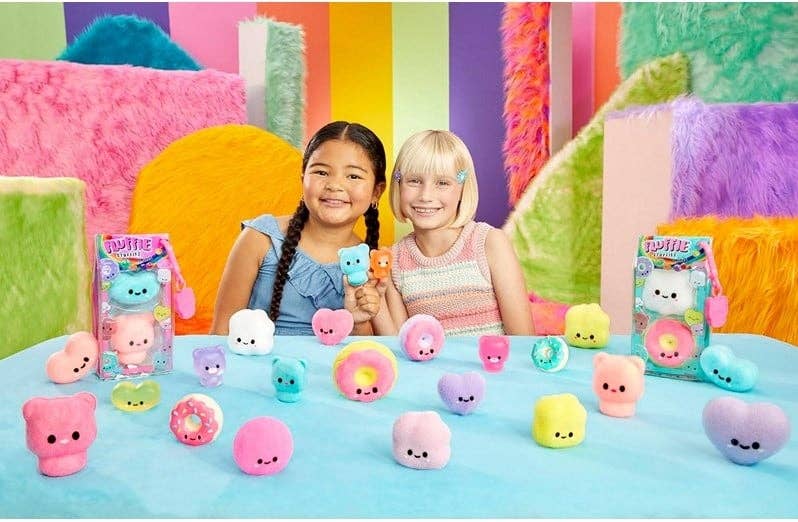 Kiddy-Moov Minis Fluffie Stuffiez – Overraskelses-plysdyr pakke med 2 (assorteret)