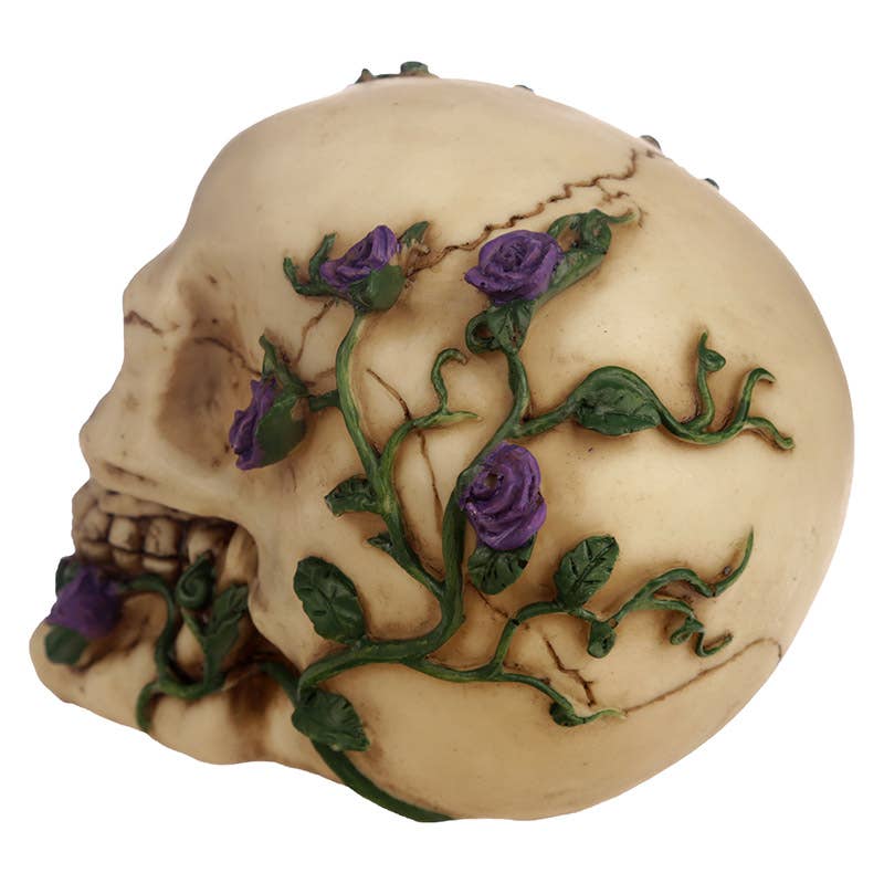Skull med Lilla Roser