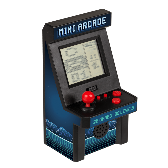 Mini Arkademaskine Retro – 26 spil, 99 niveauer
