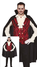 Vampyrkostume – sort og bordeaux – 46–48 (S)