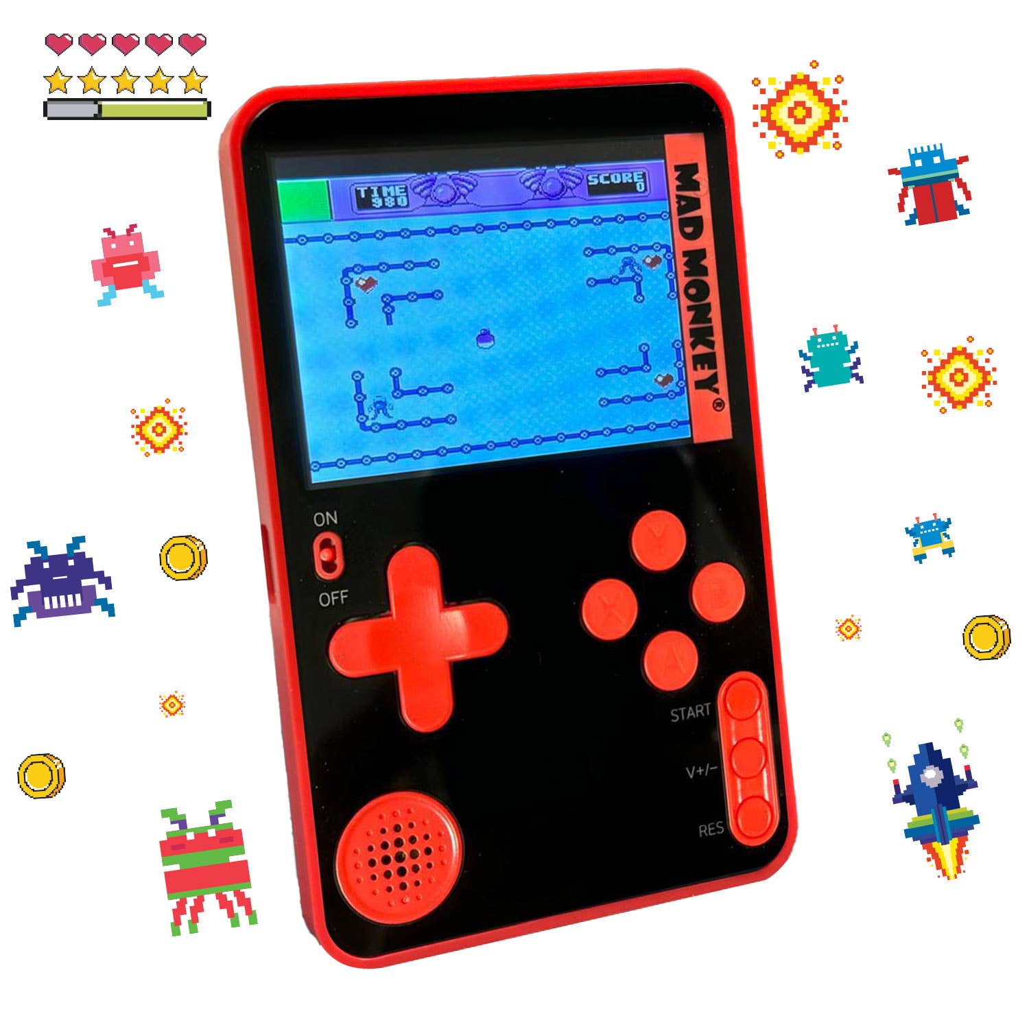 Retro Slim-konsol med 300 8-bit Spil