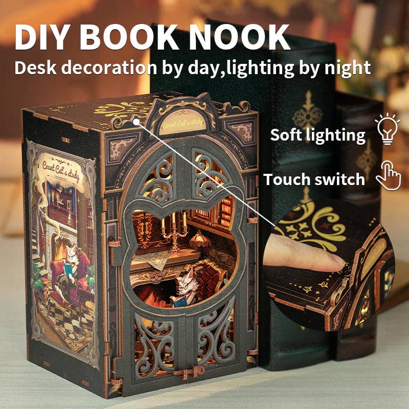 Tale of Cat's Study - Book Nook fra CUTEBEE