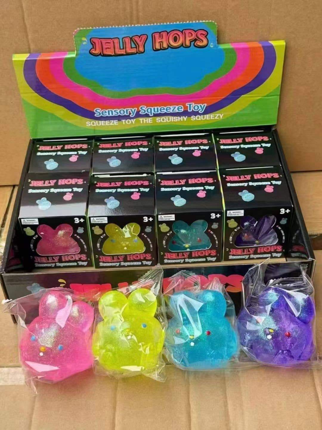 Kanin-squishy – Blødt klemmelegetøj i pastel