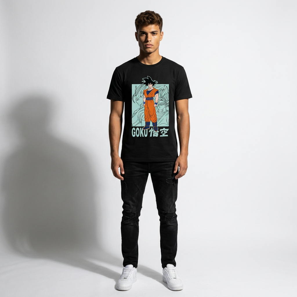 Dragon Ball Z Goku Premium T-Shirt fra Cotton Division