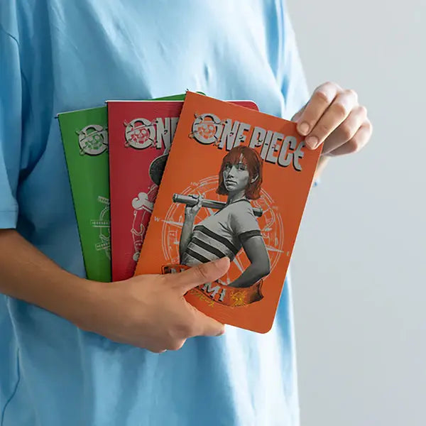 One Piece Notesbogsæt – A5 med Luffy, Zoro & Nami (3 stk.)