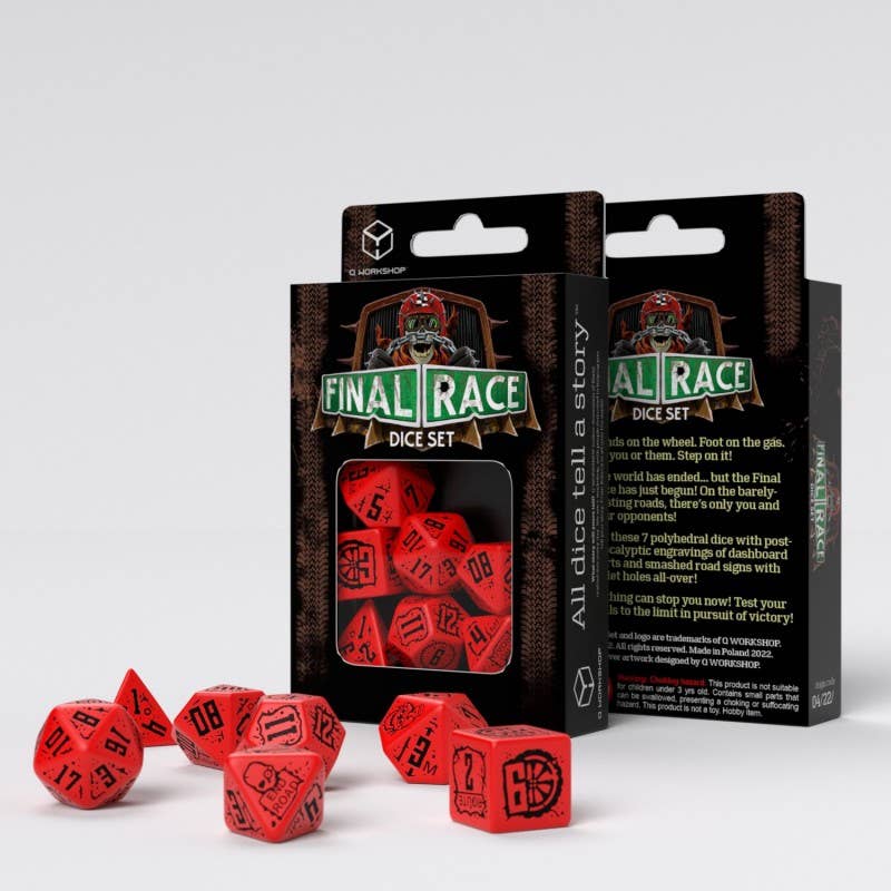 Final Race Dice Set Engine Roar fra Q-Workshop