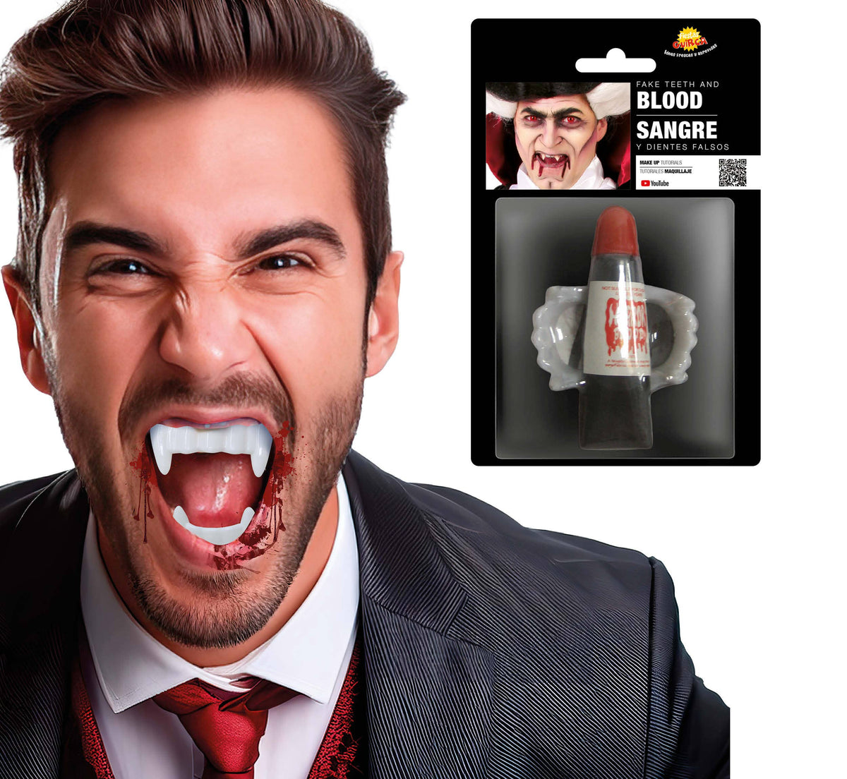 Vampyrtænder med blod – 15 ml