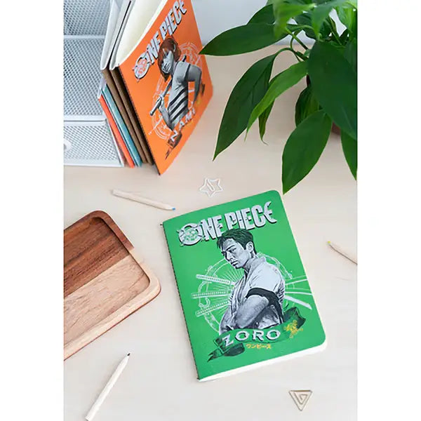 One Piece Notesbogsæt – A5 med Luffy, Zoro & Nami (3 stk.)